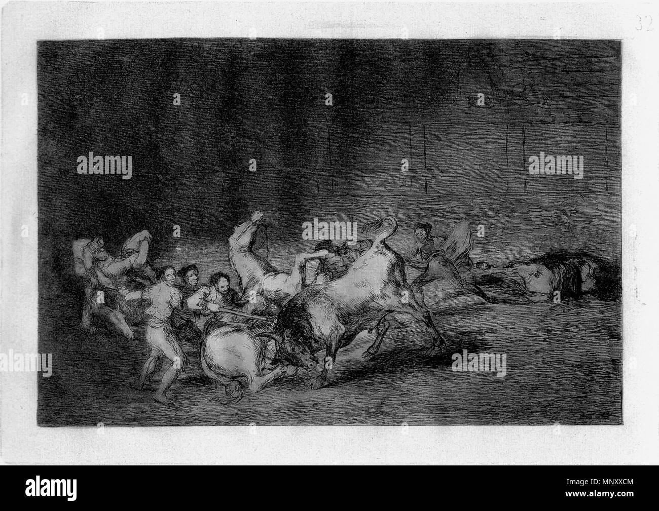 . Goya, tauromachia 32 . Goya 1197 TM-32 Banque D'Images