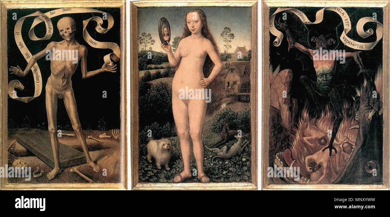 1205 Triptychon der Irdischen Eitelkeit und der Himmlischen Erlösung (Vorderseite) Banque D'Images