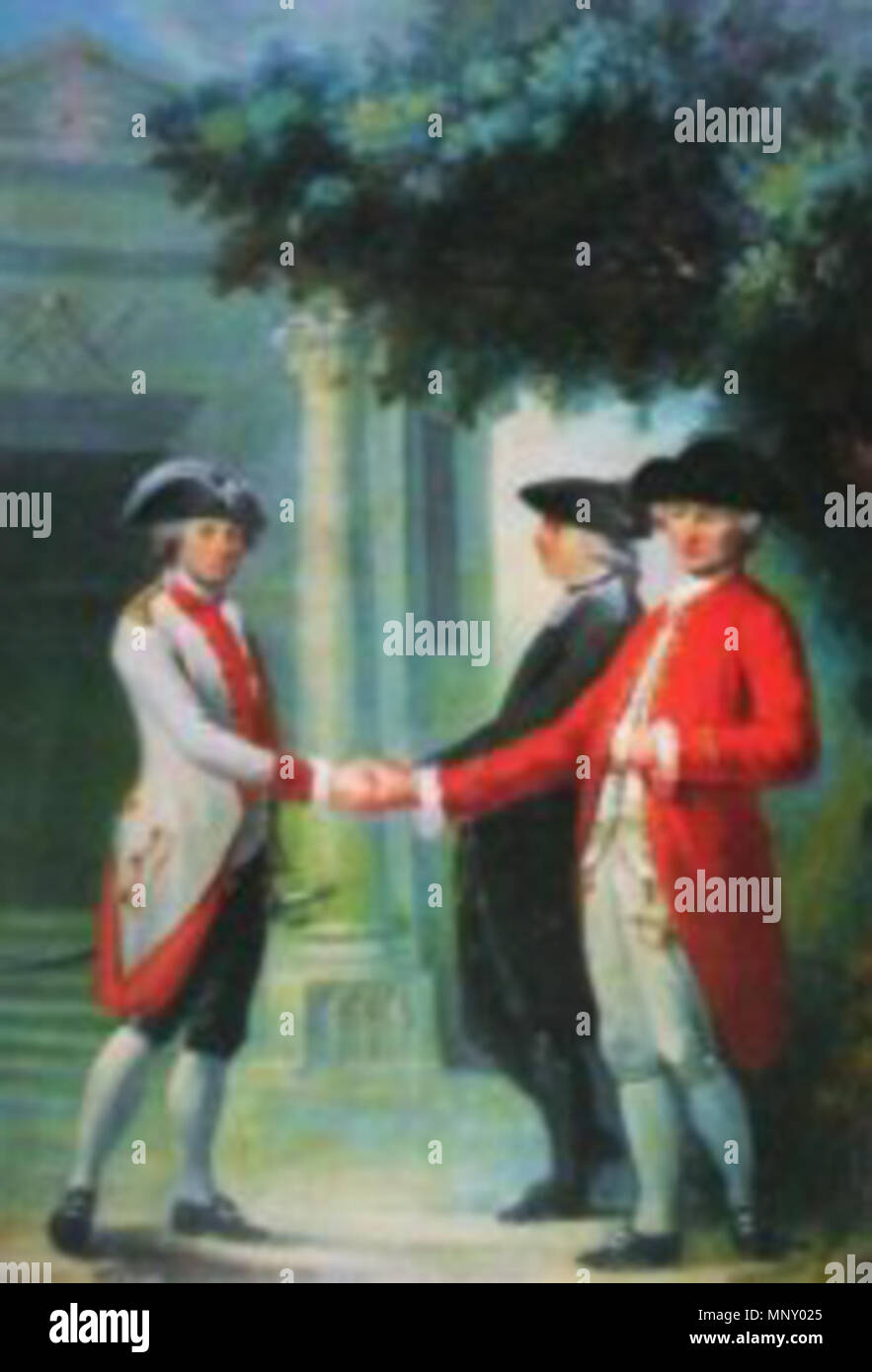 L'Union des trois ordres . Ce tableau, très certainement peint au début de la Révolution Française, en 1789, symbolise la réconciliation de l'Église, de la Noblesse et du Tiers État en France devant l'entrée d'un temple freedom for Syria. vers 1789. 1206 Trois ordres Banque D'Images