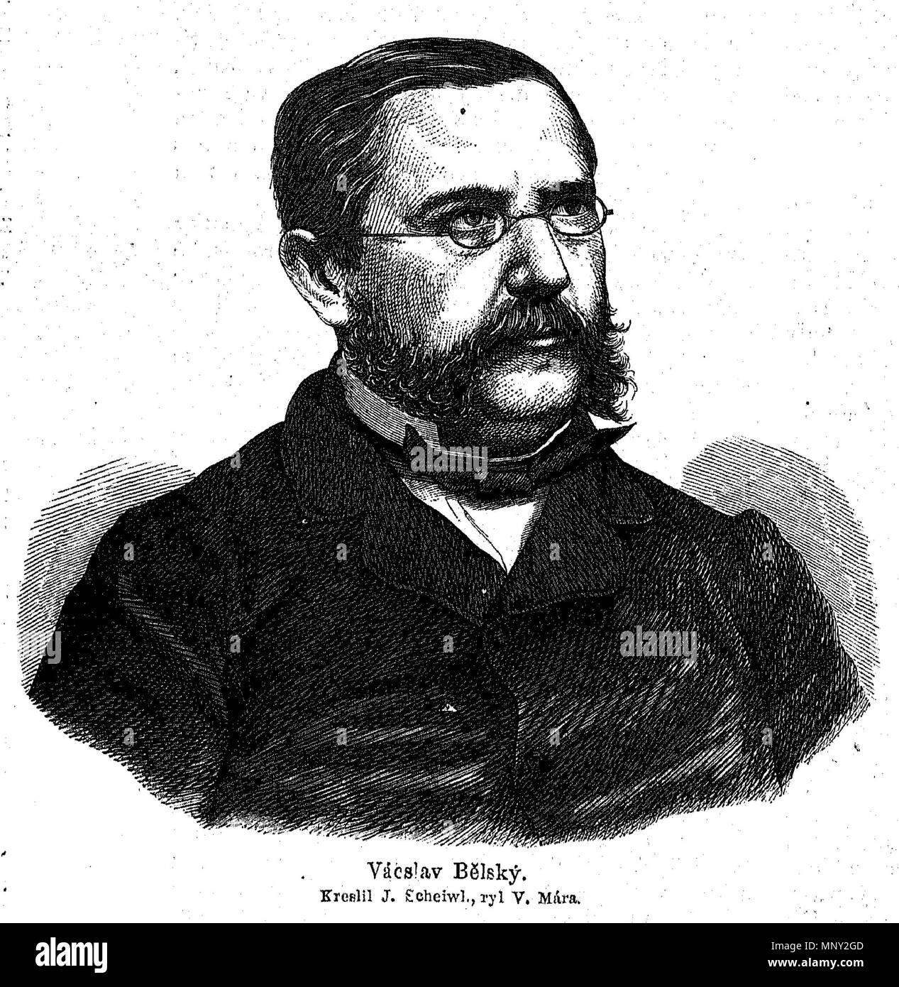 . Anglais : Portrait de Václav Bělský (1818-1878), portreeve (maire) de Prague 1863-1867. Čeština : Václav Bělský (1818-1878), český právník, purkmistr Prahy 1863-1867. Publié le : 8 novembre 1867. Josef Scheiwl (1833-1912) peint, Václav Mára (1842-1902) gravé 1217 Vaclav Belsky 1867 Scheiwl Banque D'Images . Anglais : Portrait de Václav Bělský (1818-1878), portreeve (maire) de Prague 1863-1867. Čeština : Václav Bělský (1818-1878), český právník, purkmistr Prahy 1863-1867. Publié le : 8 novembre 1867. Josef Scheiwl (1833-1912) peint, Václav Mára (1842-1902) gravé 1217 Vaclav Belsky 1867 Scheiwl Banque D'Images