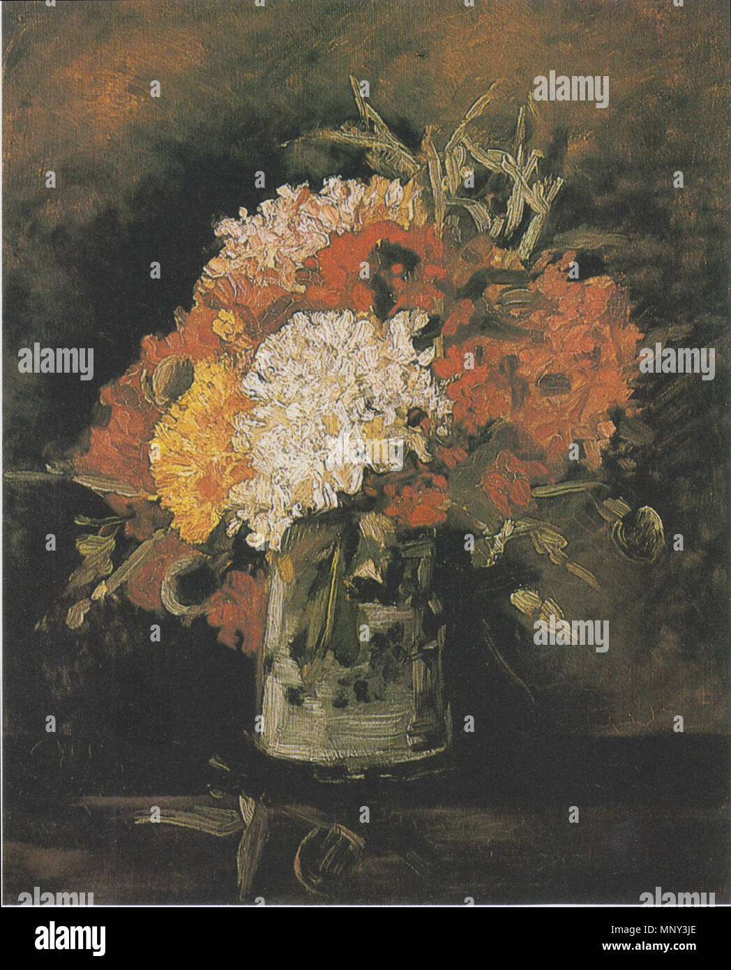 Vase avec Œillets de l'été 1886. 1222 Van Gogh - Vase mit Nelken1 Banque D'Images