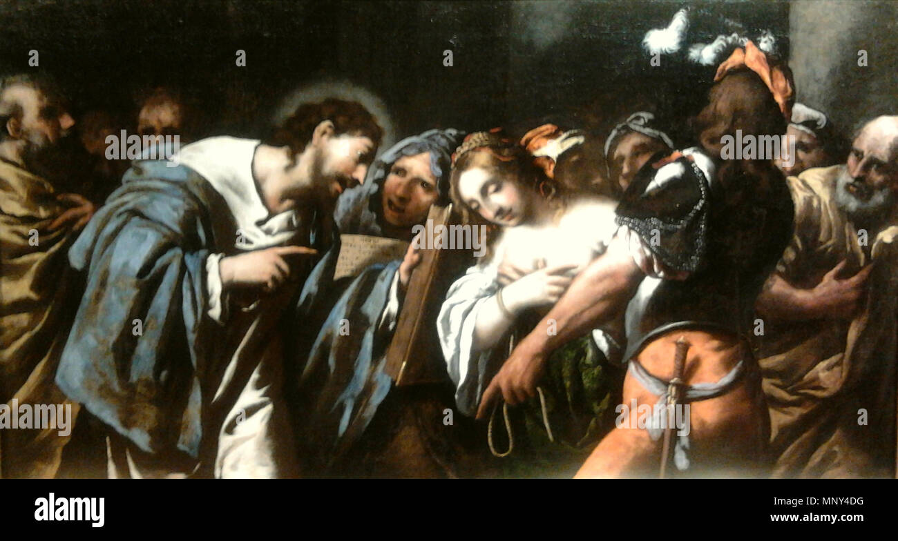 Le Christ et la femme adultère première moitié du 17e siècle. Vecchia 1226 le Christ et l'adultère Banque D'Images