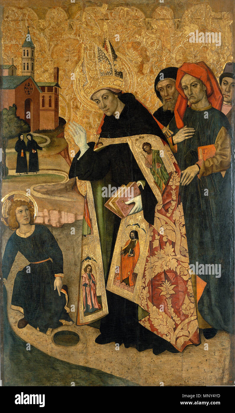 1229 Groupe Vergós - Saint Augustin médite sur la Trinité quand l'Enfant Jésus apparaît devant lui - Google Art Project Banque D'Images