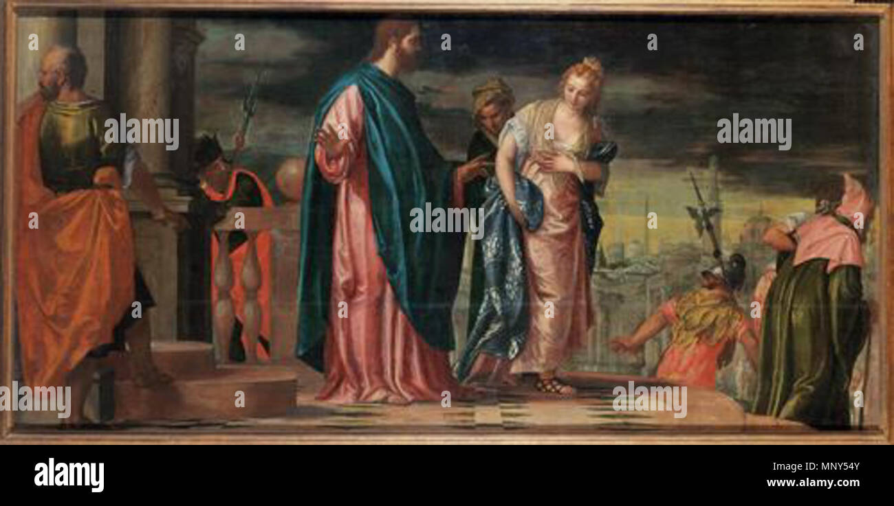 Le Christ et la femme adultère circa 1585. 1230 Veronese.Jésus et la femme adultère01 Banque D'Images