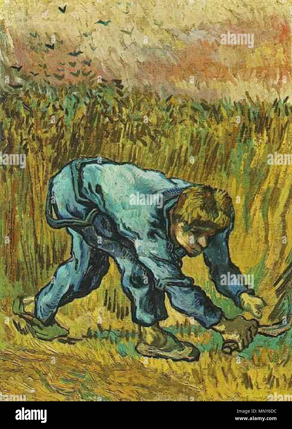 Le Faucheur (après Millet) . Anglais la reproduction de tableau de