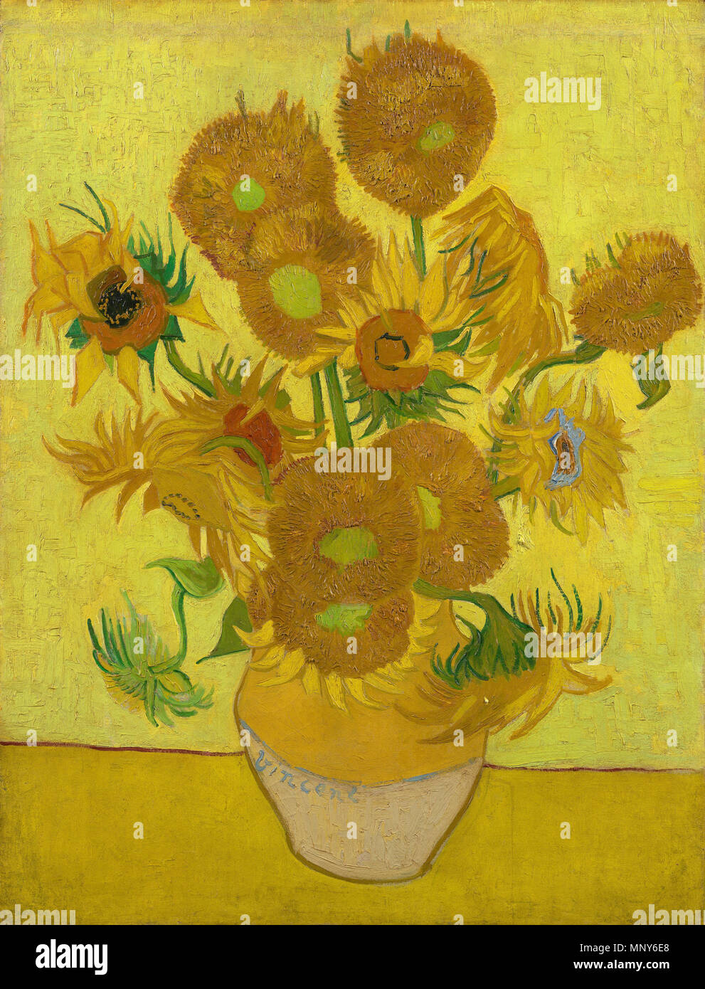 Le tournesol . Anglais : Informations . 15 février 2014, 14:05:51. 1238 Vincent van Gogh - Tournesols - VGM F458 Banque D'Images