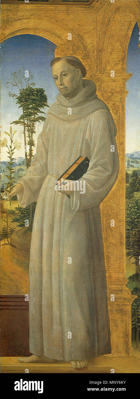 Saint Antoine de Padoue vers 1495/1500. 1239 Vincenzo foppa, Sant'Antonio da Padova Banque D'Images