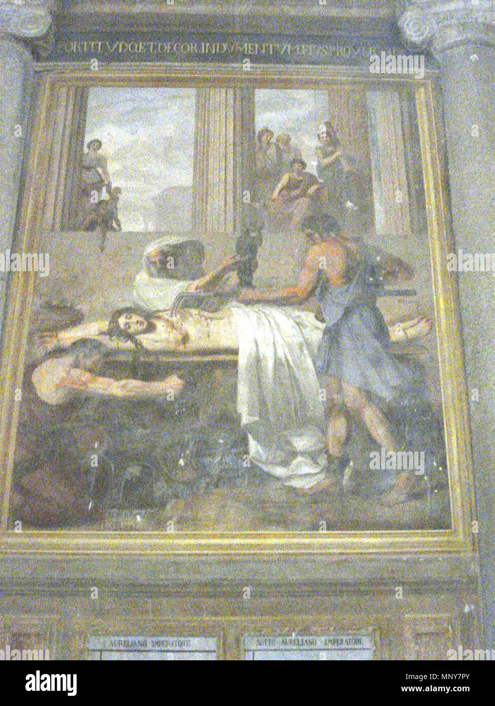. Anglais : meurtre avec crochets de fer - Sainte Marguerite - fresque de Santo-Stefano-Раздирание железными : Русский Rotondo - крюками церкви Санто фреска в-Стефано Ротондо-. Entre 1582 et 1583. 765 Massacre avec crochets de fer Banque D'Images