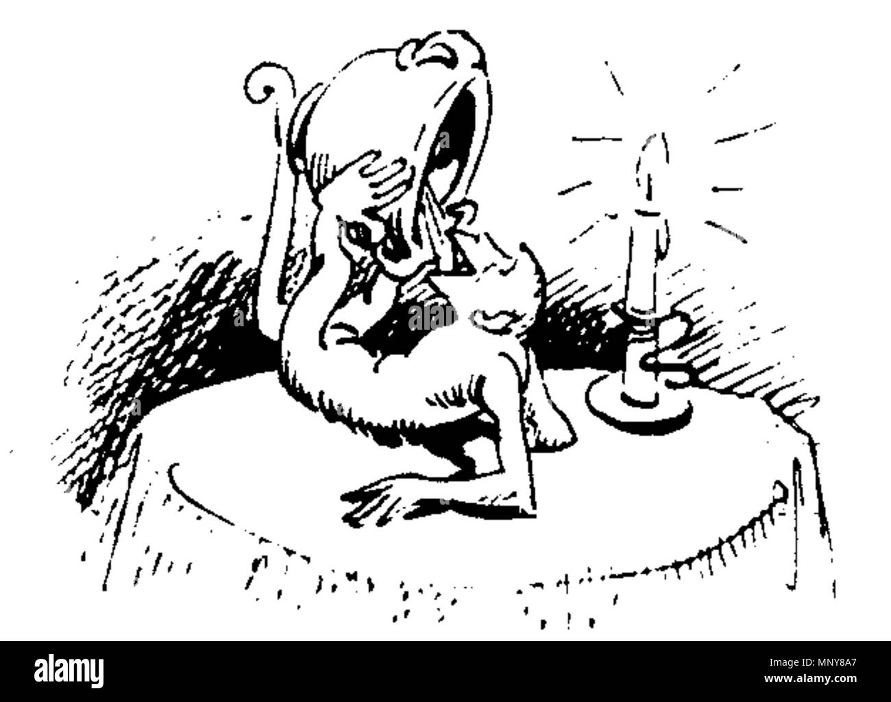 . Deutsch : aus 'Der Haarbeutel' von Wilhelm Busch. 1878. Wilhelm Busch (1832-1908) Allemand Description dessinateur, peintre et poète Date de naissance/décès 15 Avril 1832 9 janvier 1908 Lieu de naissance/décès Wiedensahl Mechtshausen lieu de travail Munich, Francfort, Wiedensahl contrôle d'autorité : Q109540 : VIAF 22139423 ISNI : 0000 0001 0877 704X ULAN : 500026717 RCAC : n79133995 35024197 1247 NLA : WorldCat W Busch Der Haarbeutel 67 Banque D'Images