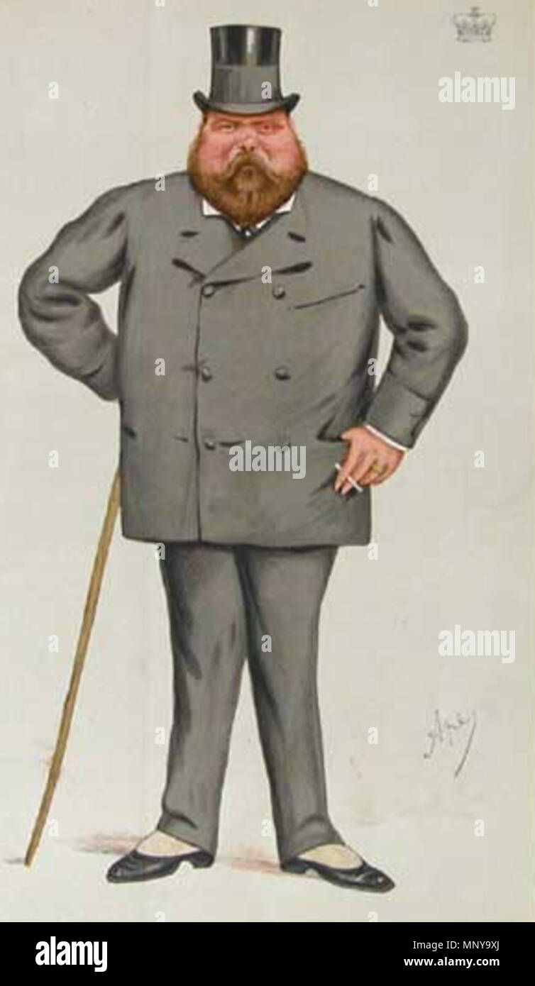 . Caricature de Henry Wellesley, duc de Wellington. Lire la légende "le petit-fils du duc de fer'. 1884 (publié le 3 janvier 1885) téléchargé sur http://www.darvillsrareprints.com/Images/images/Vanity % % % % % % % % % % % % % % % %20Fair/Politicians/1884-1886/wellington.jpg Originally uploaded à FR Wikipedia comme fr:File:3e duc de Wellington.png par en:User:Craigy144 21 janvier 2006.. Carlo Pellegrini (1839-1889) Noms alternatifs Singe Singe, caricaturiste et artiste italien Description Date de naissance/décès 25 Mars 1839 22 janvier 1889 Lieu de naissance/décès Capoue Londres Londres lieu de travail Aut Banque D'Images