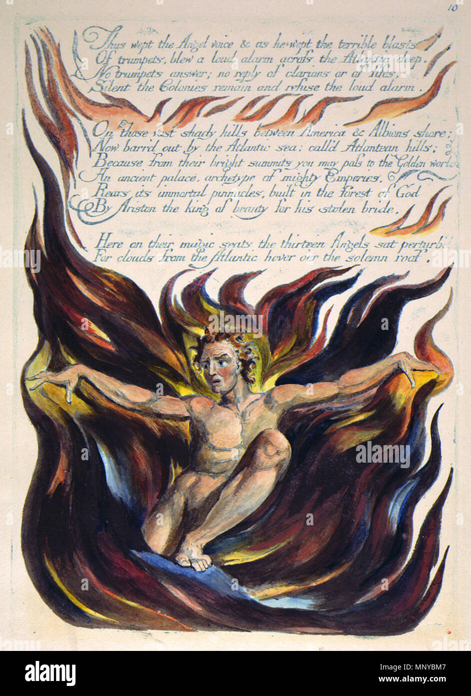 . Anglais : William Blake m p12 100 Amérique latine une prophétie, copier M, ch. 1807 (Yale Center for British Art) : édition électronique (12 Objet 12 Bentley, Erdman 10, Keynes 10) . 1807. William Blake (1757-1827) Noms alternatifs W. Blake ; Uil'iam Bleik Description La peintre, poète, écrivain, théologien, collectionneur et graveur, Date de naissance/décès 28 Novembre 1757 12 août 1827 Lieu de naissance/décès Broadwick Street London Charing Cross lieu de travail contrôle d'autorité : Q41513 : VIAF 54144439 ISNI : 0000 0001 2096 135X ULAN : 500012489 RCAC : n78095331 NLA : 35019221 126 WorldCat Banque D'Images