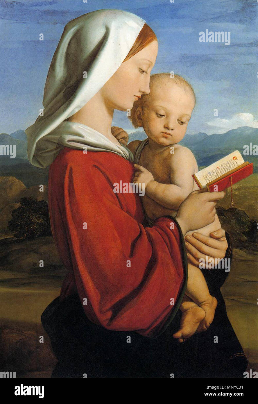 La Vierge et l'enfant 1845. 1264 William Dyce - La Vierge et l'enfant - WGA07374 Banque D'Images