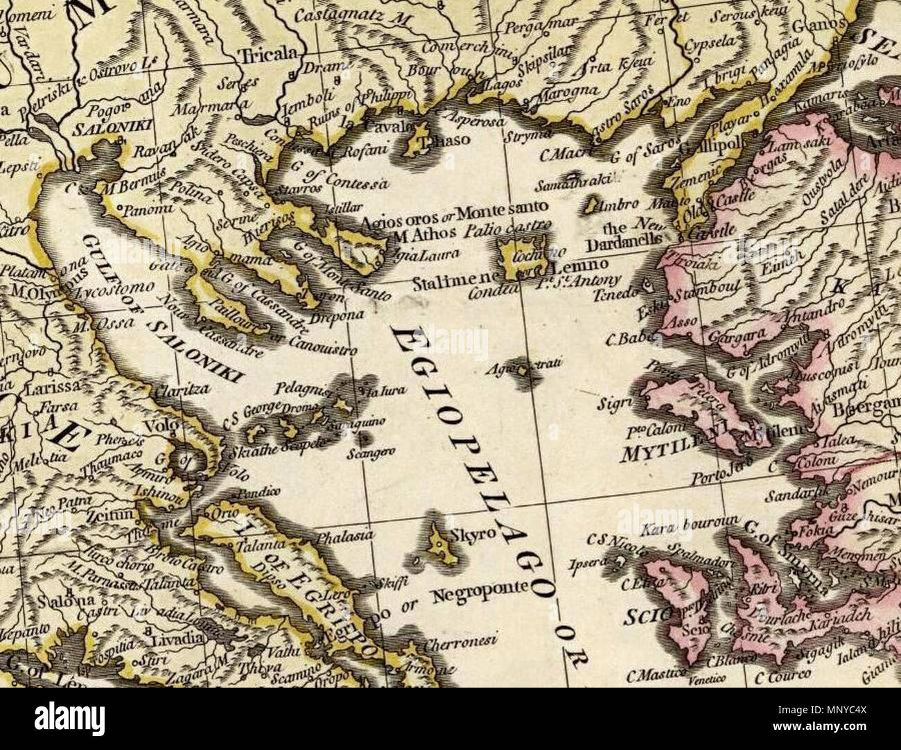 . Anglais : (Composite) d'une carte de la Méditerranée avec les régions voisines et des mers en Europe, en Asie et en Afrique. Par William Faden, géographe du Roi. Londres, imprimé pour Wm. Faden, Charing Cross, 1er mars 1785. 1er mars 1785. William Faden (1749-1836) Noms alternatifs Faden & Jefferys cartographe et éditeur britannique Description Date de naissance/décès vers 1750 21 mars 1836 Lieu de naissance Londres lieu de travail à partir de 1771 : 'géographe au Roi et au Prince of Wales' contrôle d'autorité : Q8008902 : VIAF 12630020 ISNI : 0000 0001 2276 5926 ULAN : 500043295 RCAC : n8 Banque D'Images