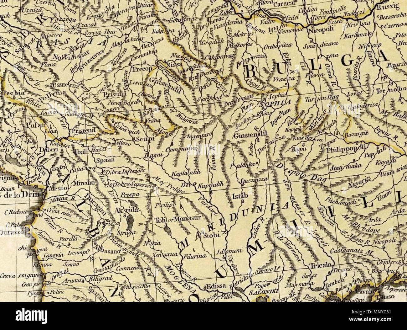 . Anglais : (Composite) d'une carte de la Méditerranée avec les régions voisines et des mers en Europe, en Asie et en Afrique. Par William Faden, géographe du Roi. Londres, imprimé pour Wm. Faden, Charing Cross, 1er mars 1785. 1er mars 1785. William Faden (1749-1836) Noms alternatifs Faden & Jefferys cartographe et éditeur britannique Description Date de naissance/décès vers 1750 21 mars 1836 Lieu de naissance Londres lieu de travail à partir de 1771 : 'géographe au Roi et au Prince of Wales' contrôle d'autorité : Q8008902 : VIAF 12630020 ISNI : 0000 0001 2276 5926 ULAN : 500043295 RCAC : n8 Banque D'Images