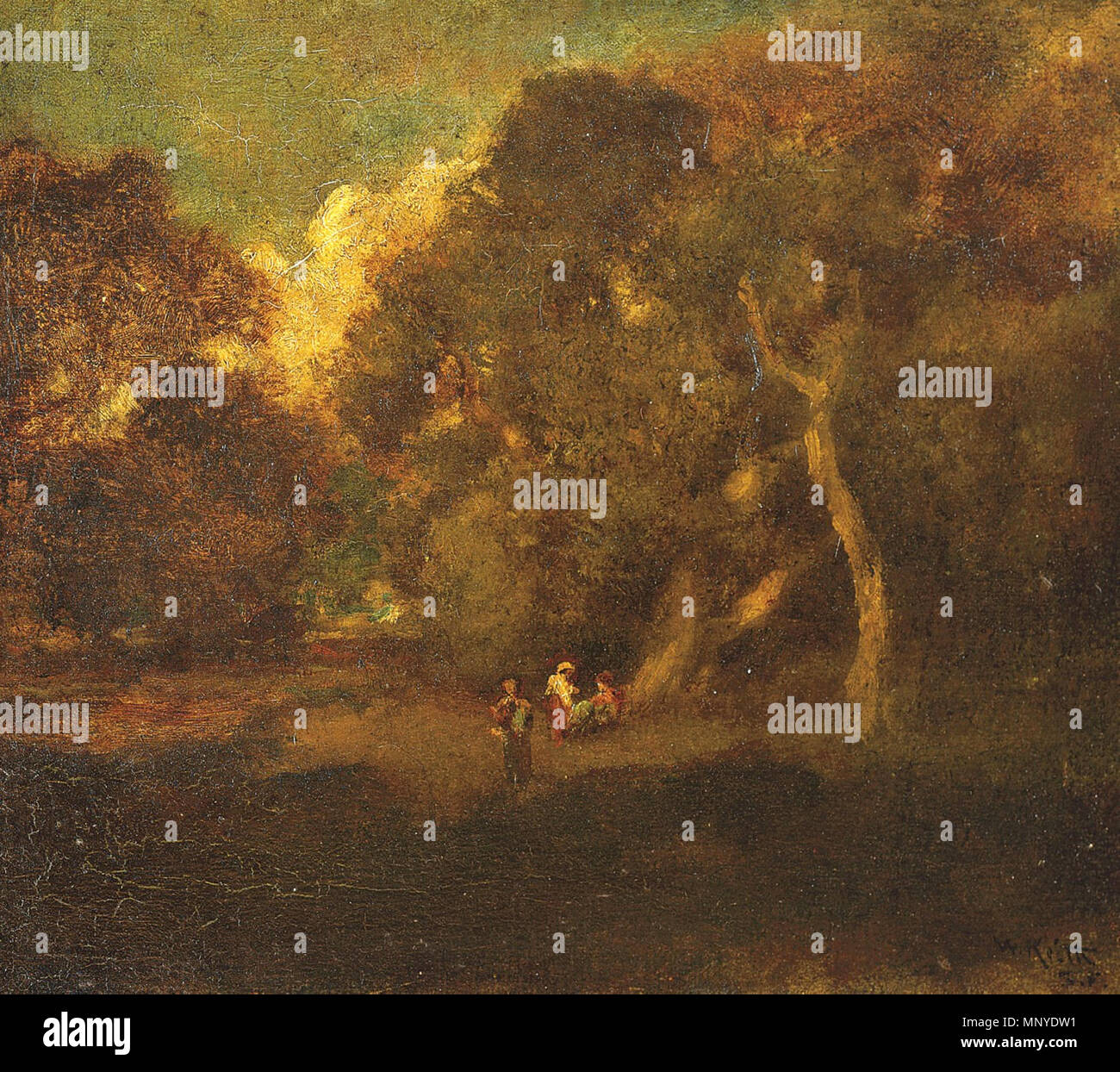 Paysage boisé avant 1911. Paysage boisé 1273 par William Keith Banque D'Images