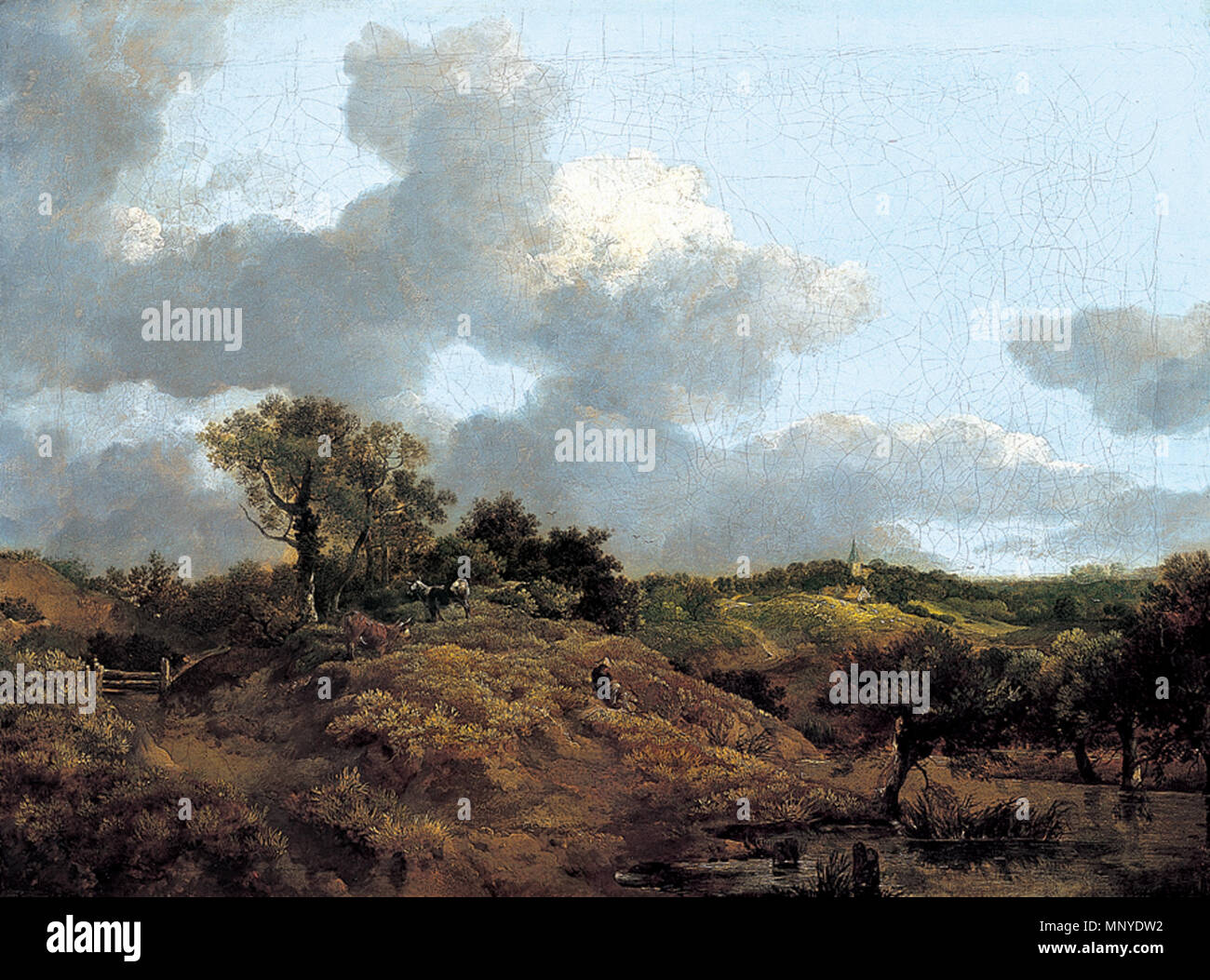 Paysage boisé avec un berger assis 1748. 1273 Paysage avec un berger assis - Thomas Gainsborough Banque D'Images