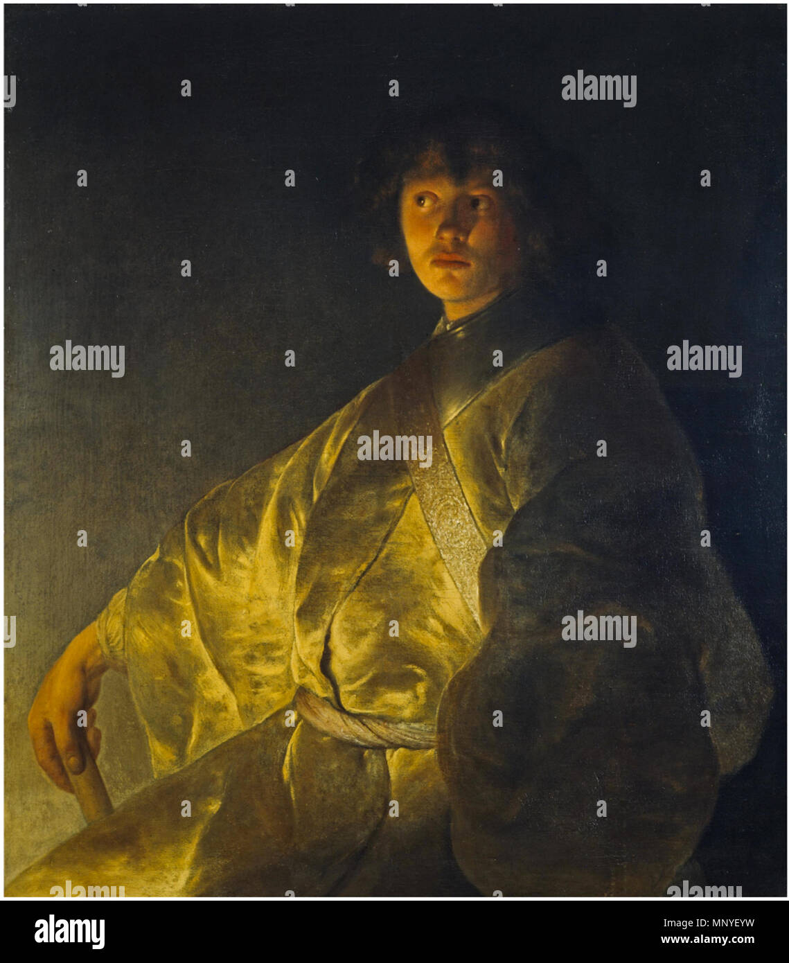 . Jeune homme dans une robe jaune . circa 1630-1631. Jan Lievens (1607-1674) Noms alternatifs Jan Lievensz., Jan Livens, Lyvius Lyvyus Jan, Jan Description peintre, dessinateur et peintre d'ornement Date de naissance/décès 24 Octobre 1607 8 juin 1674 (enterré) Lieu de naissance/décès Leiden Leiden Amsterdam lieu de travail (1615-1617), Amsterdam (1617-1621), Leiden (1629-1631), Londres (1632-1634), Anvers (1635-1644), Leiden (1629), Amsterdam (1644-1669), La Haye (1654-1658, 1670-1671), Leiden (1671-1672), Amsterdam (1672-1674) contrôle d'autorité : Q430783 : VIAF 10120032 ISNI : 0000 Banque D'Images