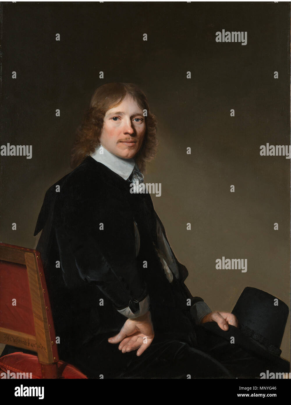 Opnamedatum : 2009-04-02 restauratie D/E foto ; Portrait d'Eduard Wallis (1621-1684). Titre alternatif(s) : Portret van Eduard Wallis (1621-1684), Maria van Strijp echtgenoot van (1627-1707), régent van het- Aalmoeseniers, bras- en Werkhuis te Haarlem.[1] 1652. 705 Verspronck Jan - Portret van Eduard Wallis (1621-1684), 1652 Banque D'Images