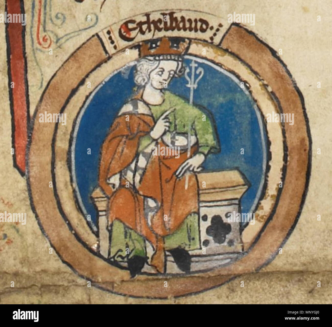 1288 ÆTHELBALD - MS Royal 14 B VI Banque D'Images