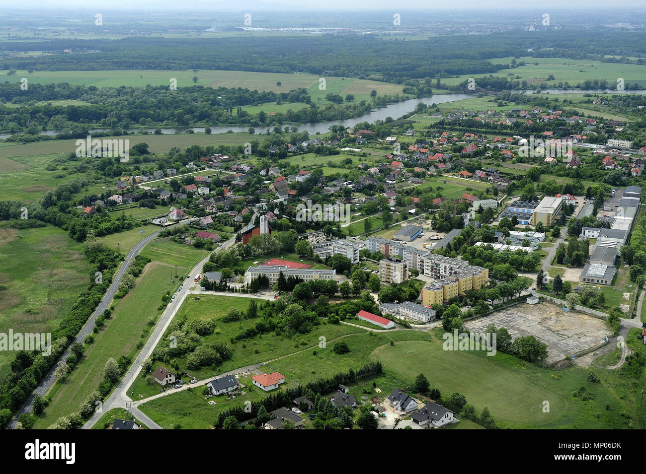 Jelcz-Laskowice, dolnoslaskie, Odra, rivière, paysage, photo de Kazimierz jurewicz, Polska, Pologne, Silésie, printemps, voyage, Banque D'Images