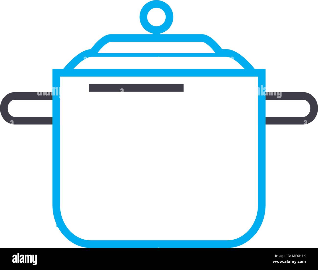 Cocotte de soupe icône linéaire concept. Cocotte de soupe vecteur ligne signe, symbole, l'illustration. Illustration de Vecteur