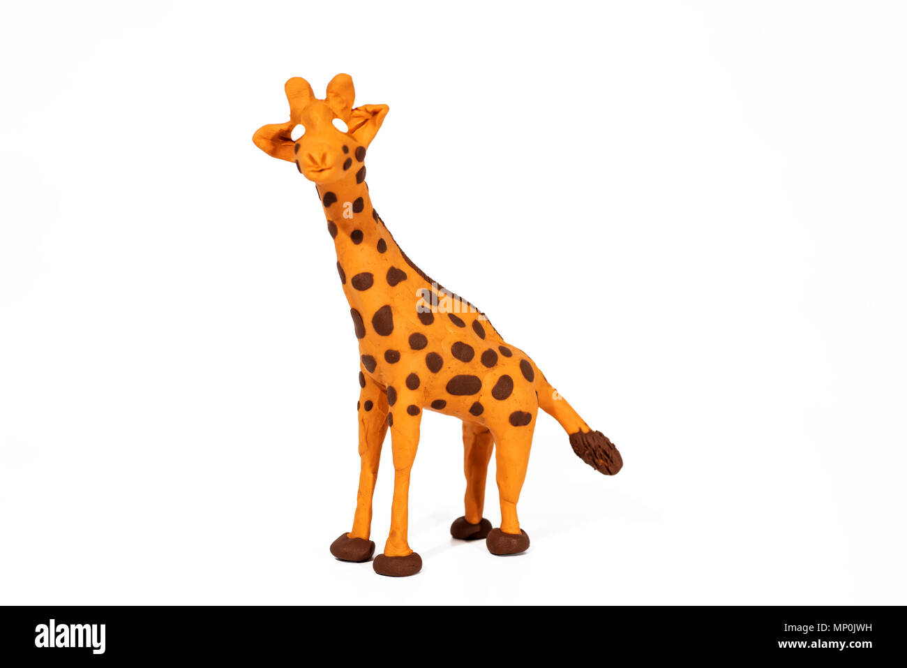 D'art en pâte à modeler. Girafe fait main. Résumé isolé photo Photo Stock -  Alamy