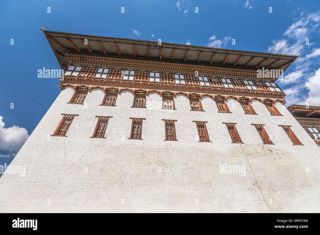 Belle vue de Thimphu Dzong Banque D'Images