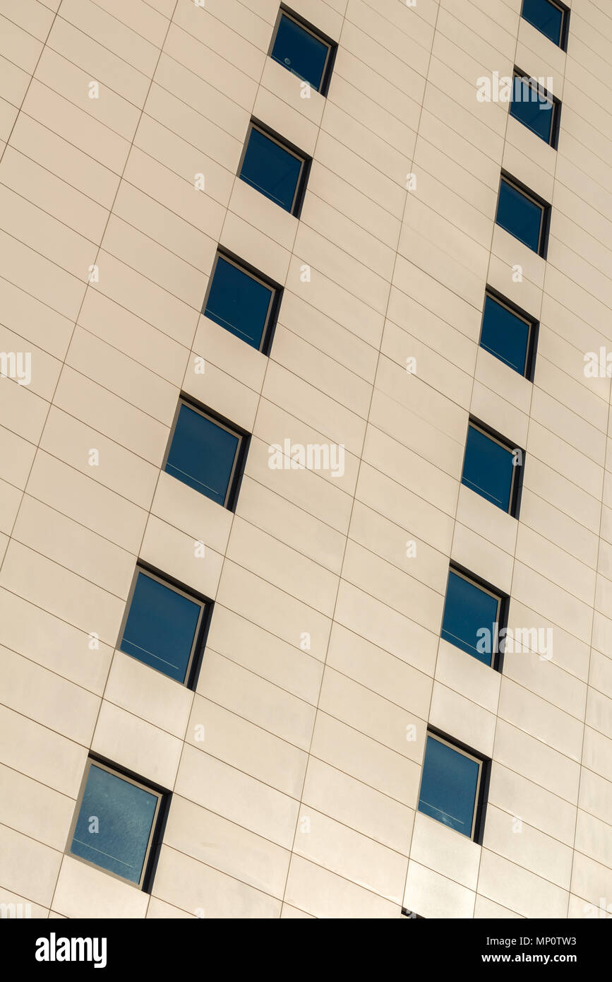 Office building illustré d'une façon abstraite, Kiel, Allemagne, Europe Banque D'Images