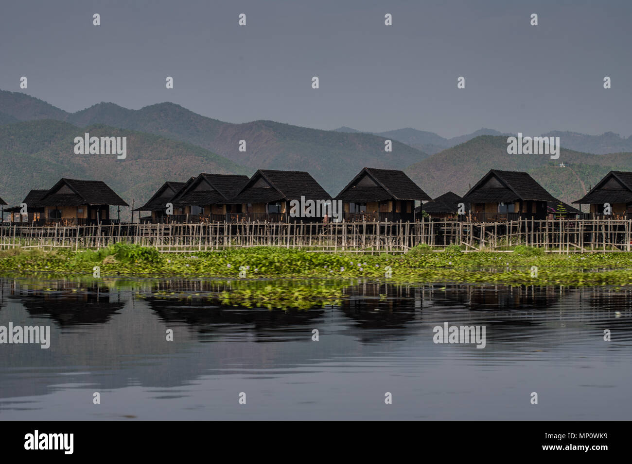 Lac Inle au Myanmar Banque D'Images