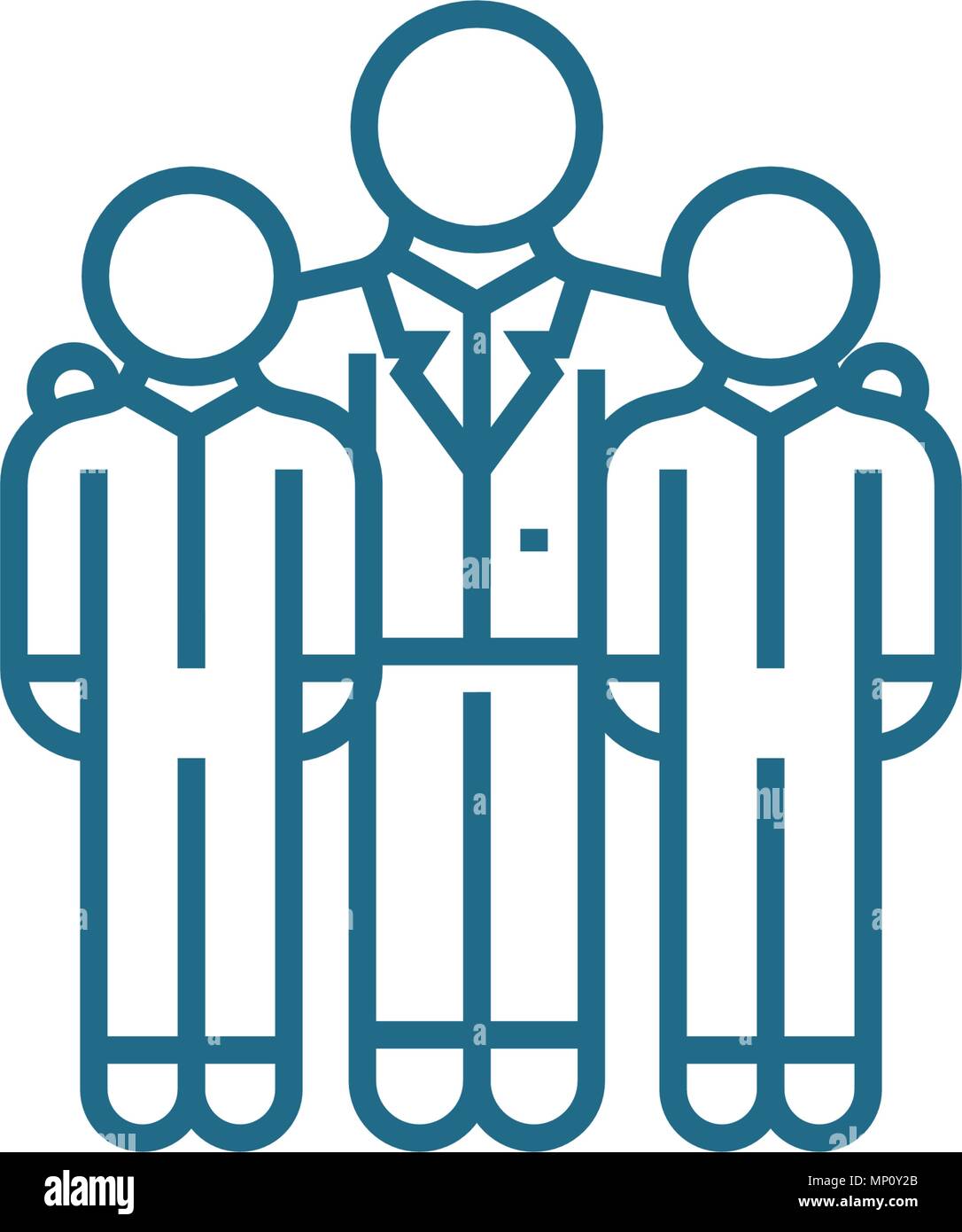 Encourager les employés icône linéaire concept. Encourager les employés ...