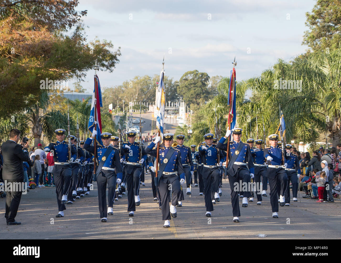 CANELONES, URUGUAY - 18 MAI 2018 : bataillon de l'armée de l'air de l'Uruguay, 207 anniversaire de la bataille de las Piedras. Banque D'Images