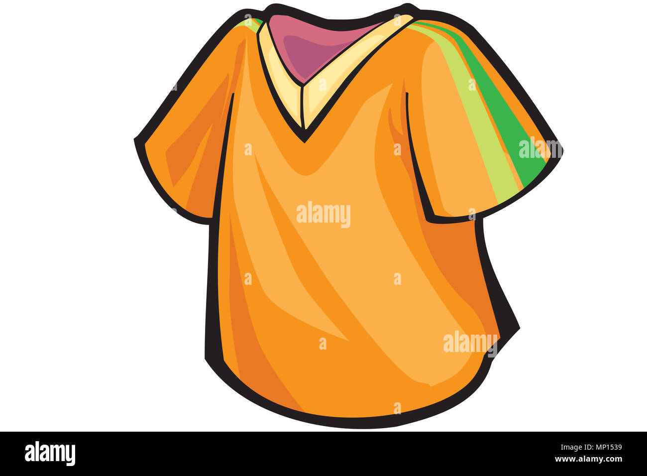 L'illustre l'image d'un jersey orange Banque D'Images