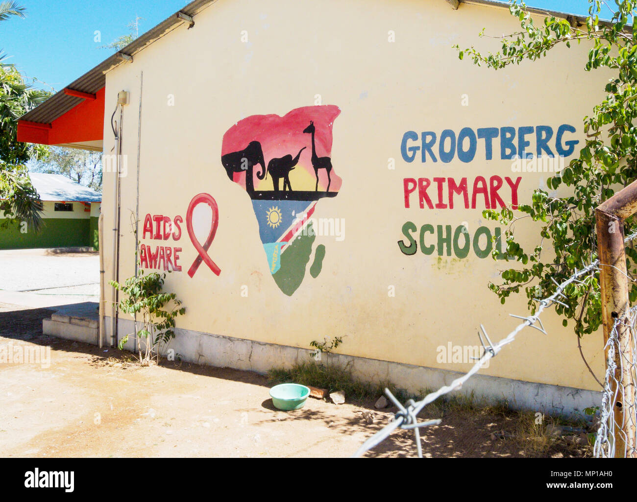 L'école primaire Grootberg Namibie Août 2017 Banque D'Images