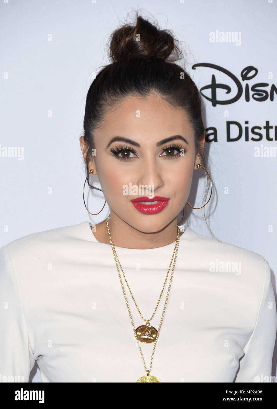 20 mai 2018 - Burbank, CA, États-Unis - 20 mai 2018 - Burbank, Californie - Francia Raisa. 2018 Disney/ABC Upfronts internationale tenue à Walt Disney Studios. Crédit photo : Birdie Thompson/AdMedia (crédit Image : © Birdie Thompson/AdMedia via Zuma sur le fil) Banque D'Images