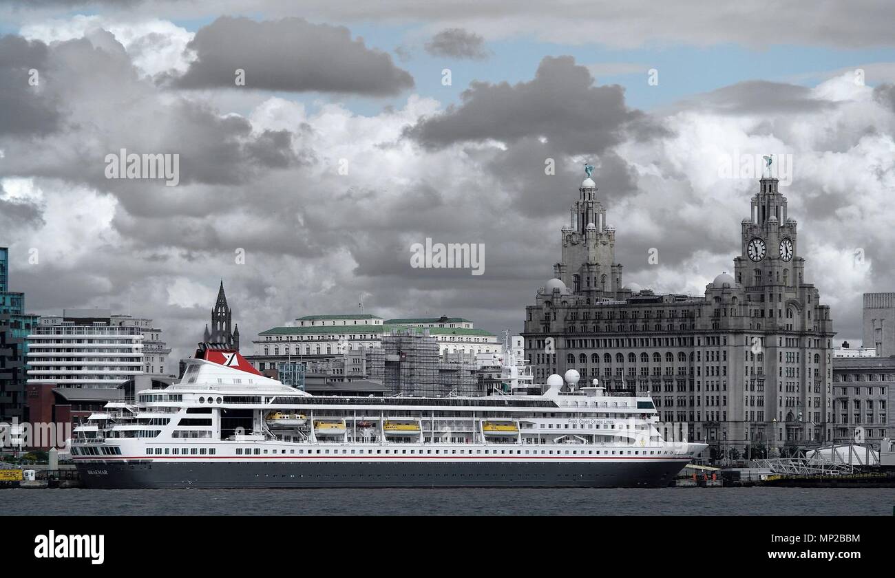 Liverpool, Royaume-Uni fred olson bateau de croisière amarré à Braemar crédit Liverpool Ian Fairbrother/Alamy Banque D'Images