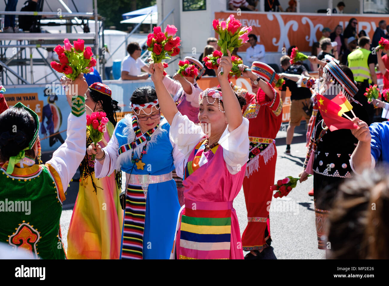 Berlin, Allemagne - mai 20, les gens célébrant : Karneval der Kulturen (Carnaval des cultures) à Berlin, Allemagne Banque D'Images