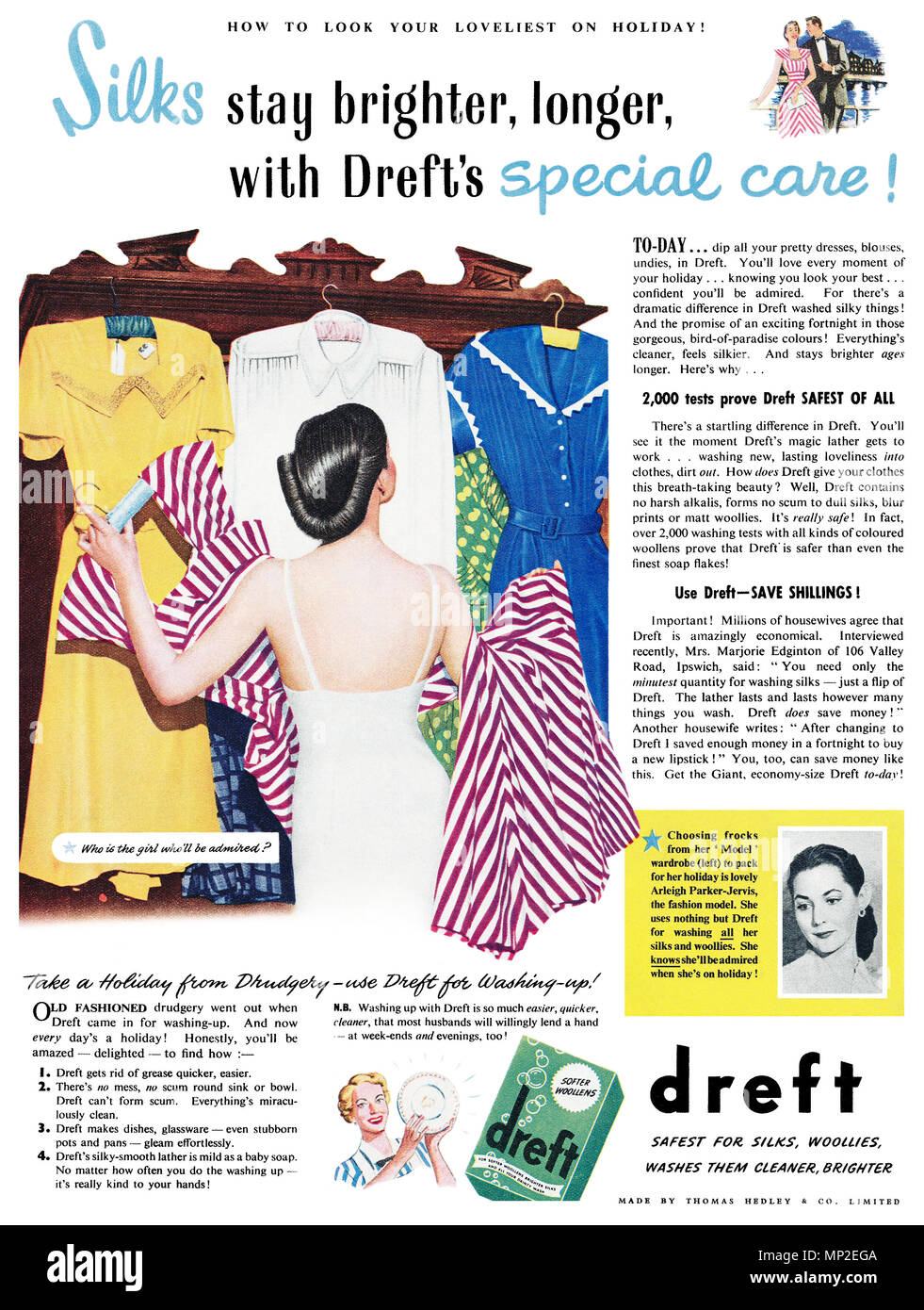 1951 La publicité pour Dreft savon en poudre Photo Stock - Alamy