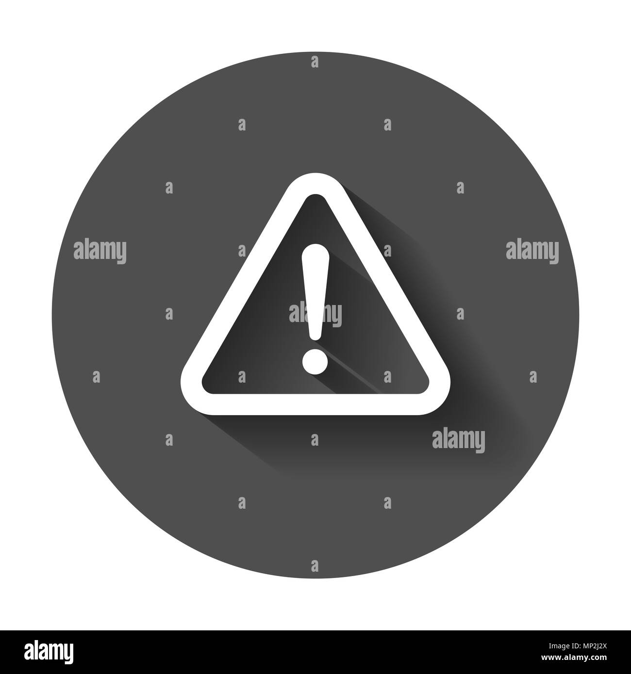 Danger sign vector icône. Attention attention l'illustration. Concept d'affaires télévision simple avec pictogramme long shadow. Illustration de Vecteur Danger sign vector icône. Attention attention l'illustration. Concept d'affaires télévision simple avec pictogramme long shadow. Illustration de Vecteur