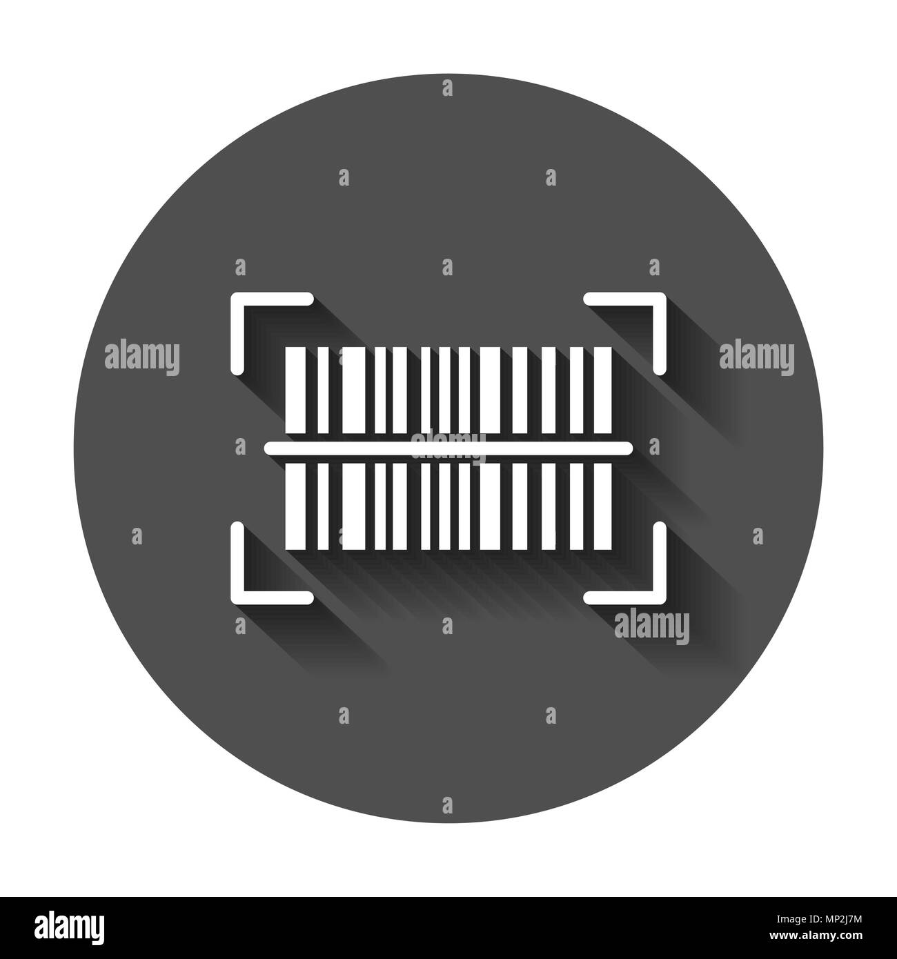 La distribution des produits code à barres icône. Avec l'ombre portée de l'illustration vectorielle. Concept d'affaires pictogramme de codes-barres. Illustration de Vecteur