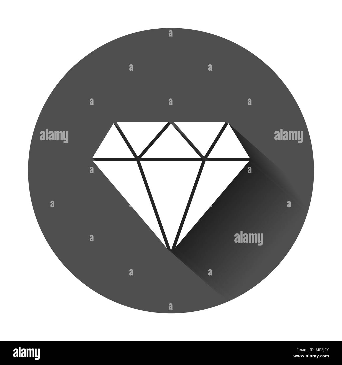 Bijoux diamants icône vecteur gem dans télévision style. Gemme diamant avec ombre portée de l'illustration. Bijoux concept brillant. Illustration de Vecteur