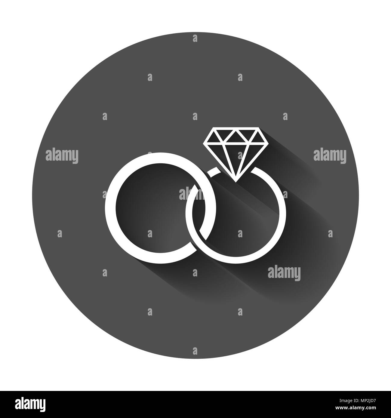 Bague de fiançailles avec diamant vector icône dans télévision style. Bague bijoux mariage avec ombre portée de l'illustration. Concept de relation romantique. Illustration de Vecteur Bague de fiançailles avec diamant vector icône dans télévision style. Bague bijoux mariage avec ombre portée de l'illustration. Concept de relation romantique. Illustration de Vecteur
