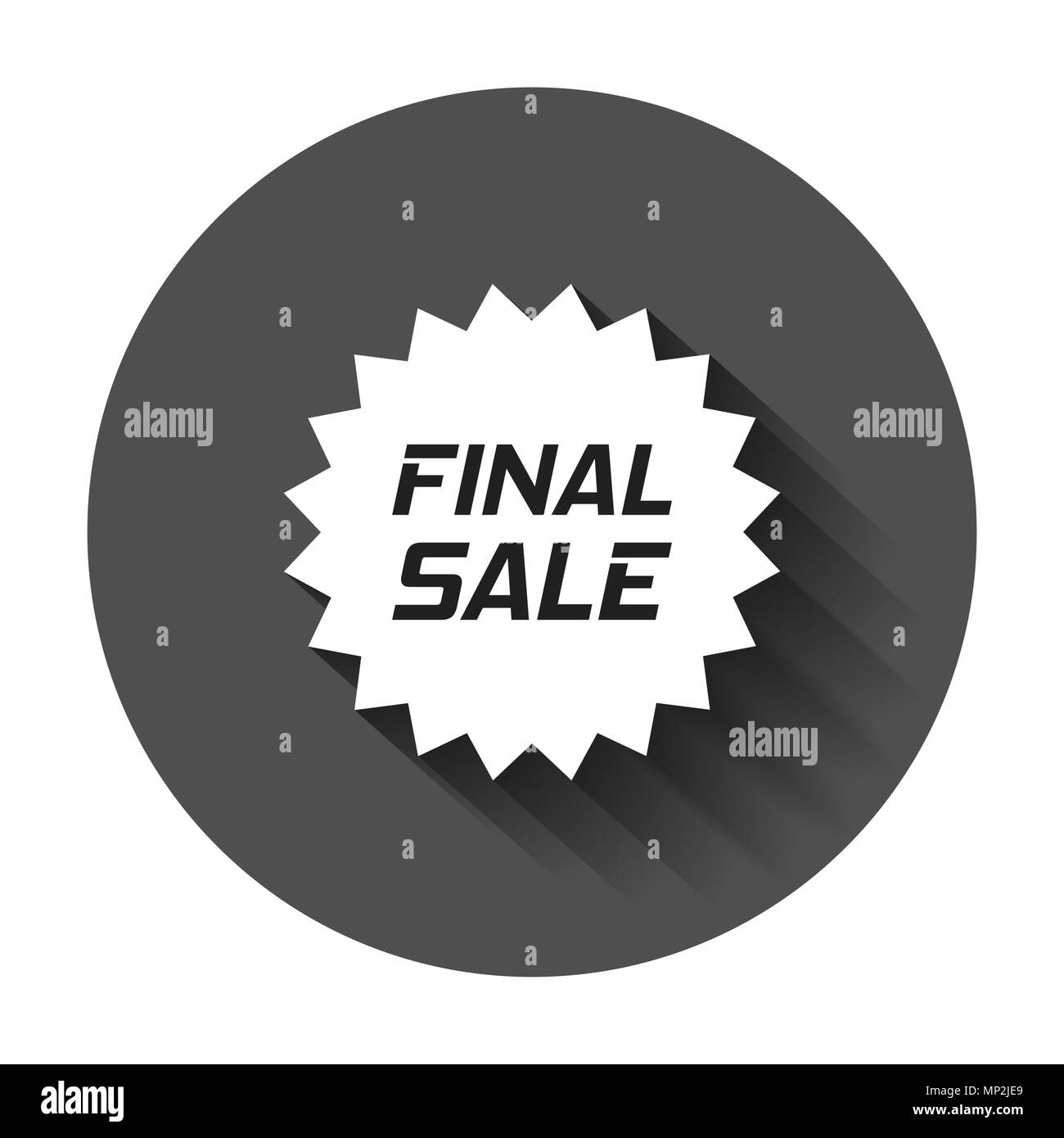 Autocollant d'escompte dans l'icône vecteur télévision style. Vente tag ouvrez avec ombre portée de l'illustration. Promotion discount vente final concept. Illustration de Vecteur