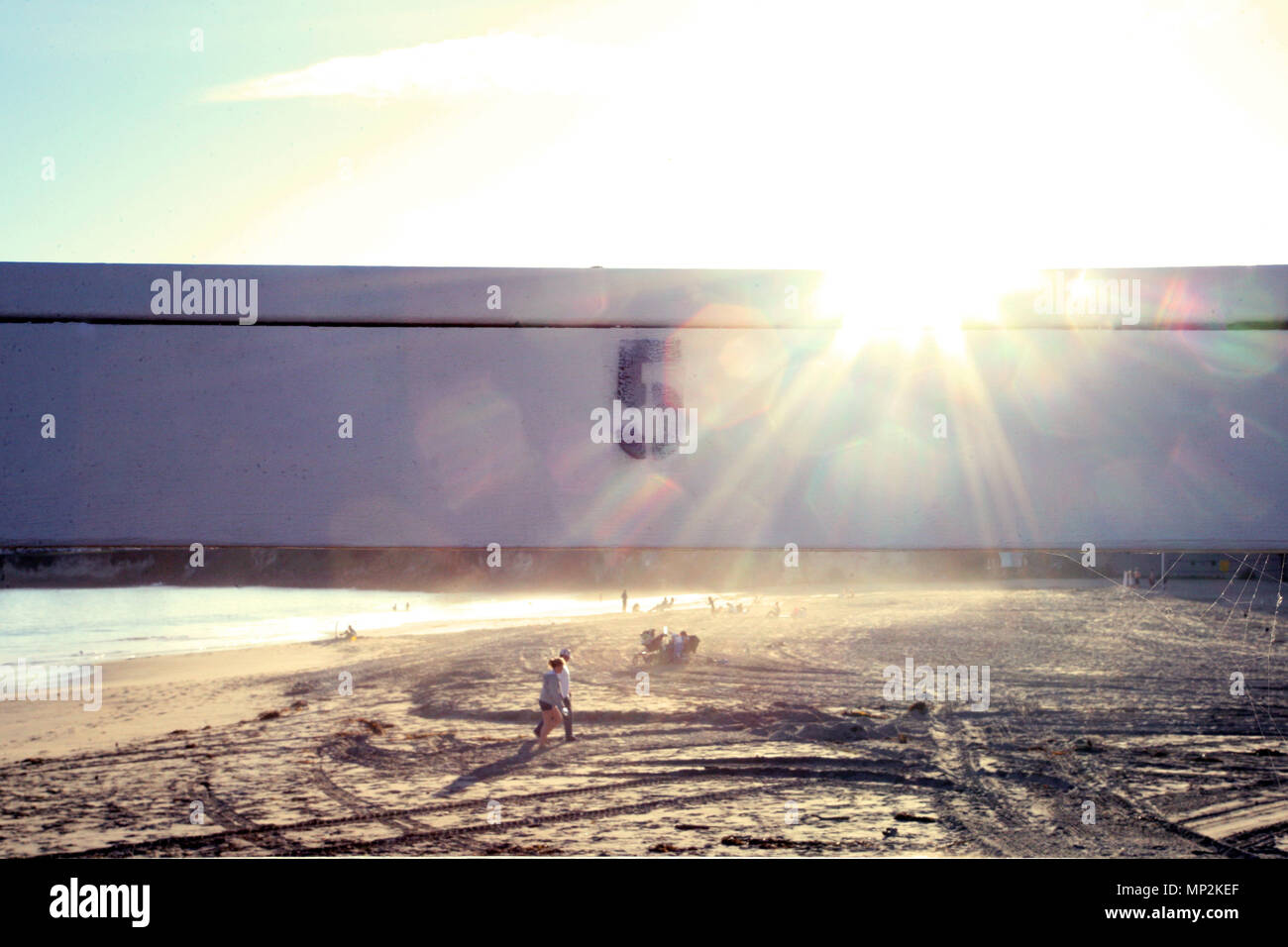 Santa Cruz, Californie, le 14 janvier 2012 : Santa Cruz Beach Sunset Banque D'Images