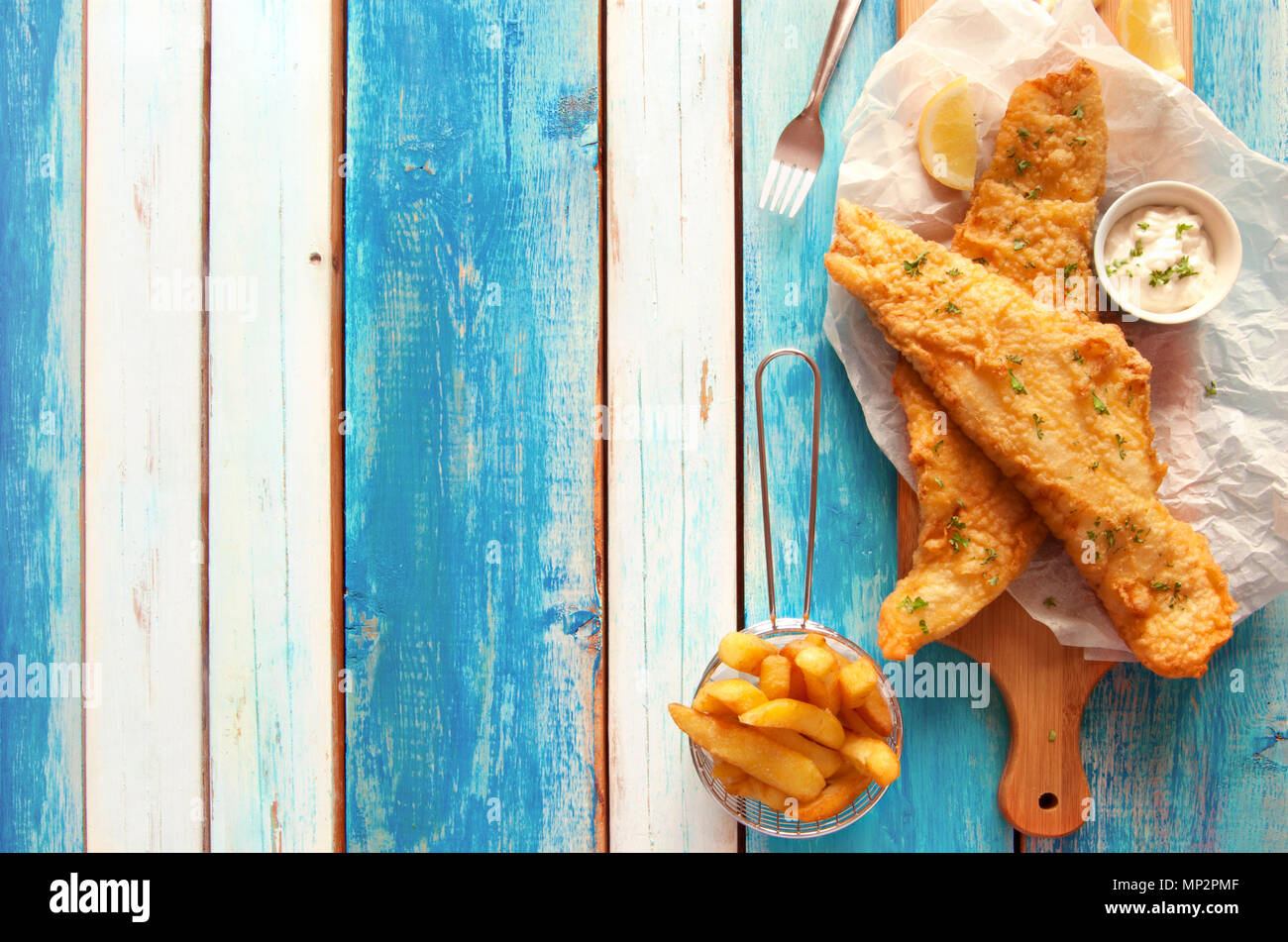Anglais traditionnel fish and chips Banque D'Images