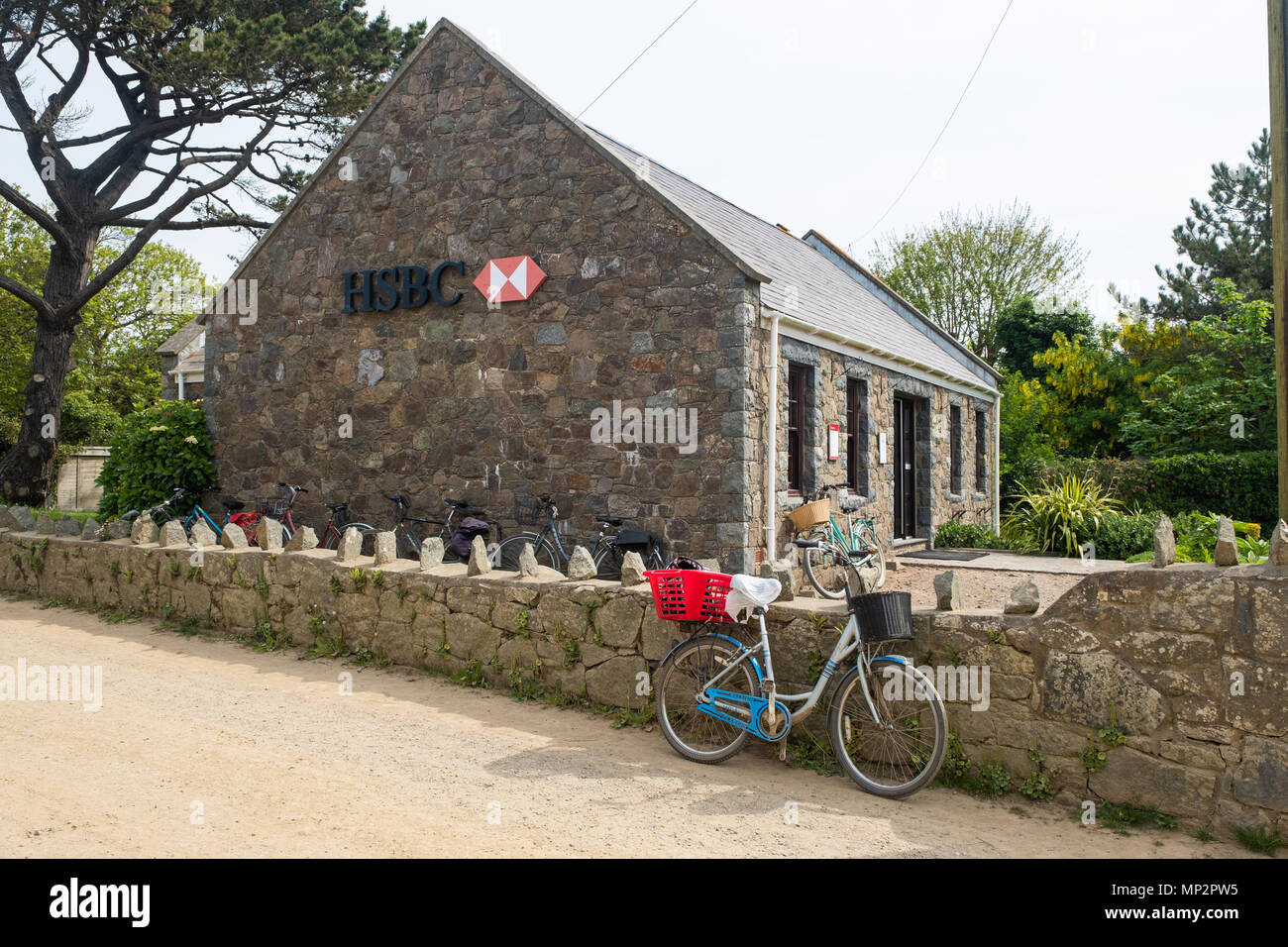 Une succursale de la banque HSBC sur l'île de Sark. Banque D'Images
