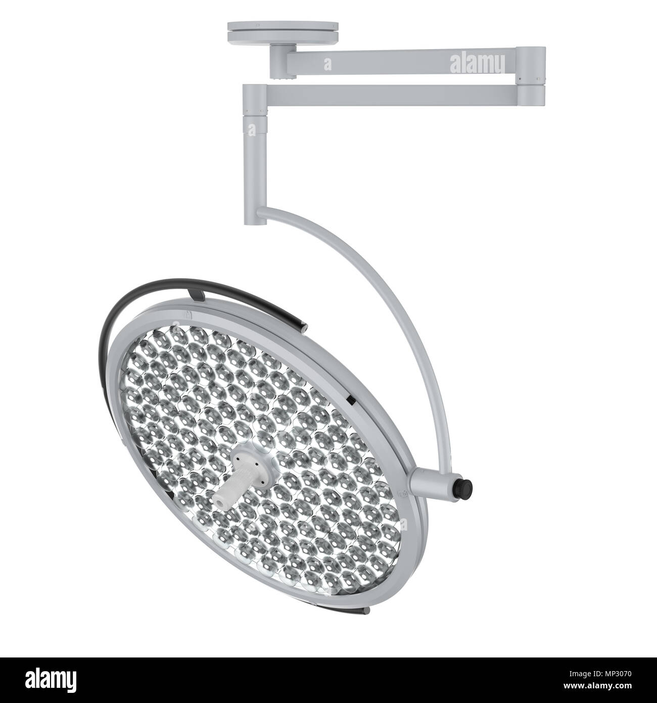 La chirurgie de rendu 3D ou feux Lampes médicales isolated on white Banque D'Images