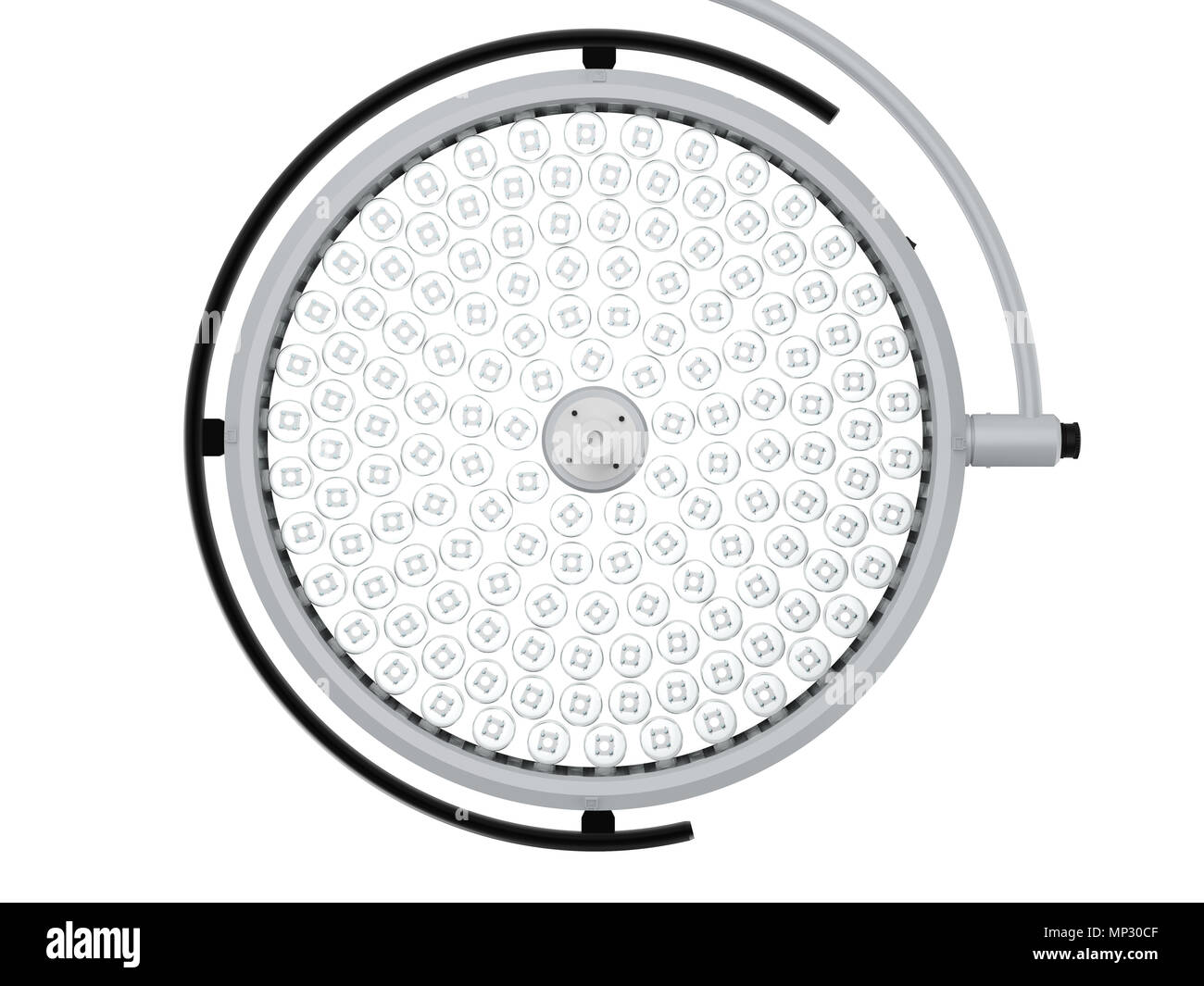 La chirurgie de rendu 3D ou feux Lampes médicales isolated on white Banque D'Images