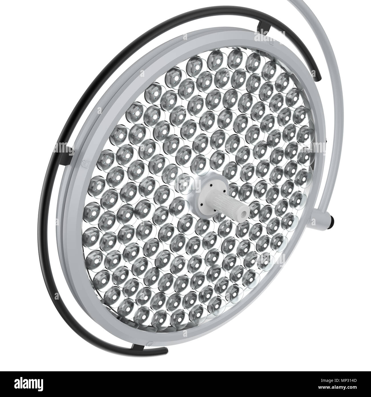 La chirurgie de rendu 3D ou feux Lampes médicales isolated on white Banque D'Images