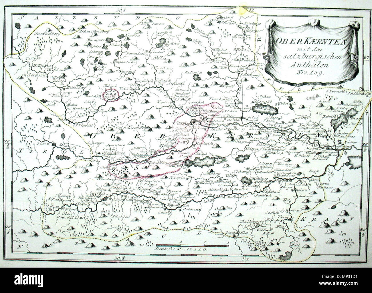 . Deutsch : Ober-Kaernten salzburgischen Antheilen mit den. Nro. 139. Kolorierter Kupferstich . 1791/1792. Johann Franz Joseph von Reilly (1766-1820) Noms alternatifs Reilly, Franz Johann Joseph von Description Éditeur et écrivain autrichien Date de naissance/Décès 18 Août 1766 6 juillet 1820 Lieu de naissance/décès Vienne Vienne 1790 - 1800 période de travail lieu de travail de contrôle de l'autorité de Vienne : Q113944 : 102371035 VIAF ISNI : 0000 0001 1839 240X RCAC : n88624007 GND : 118748017 158784243 1046 WorldCat SUDOC : Reilly 139 Banque D'Images