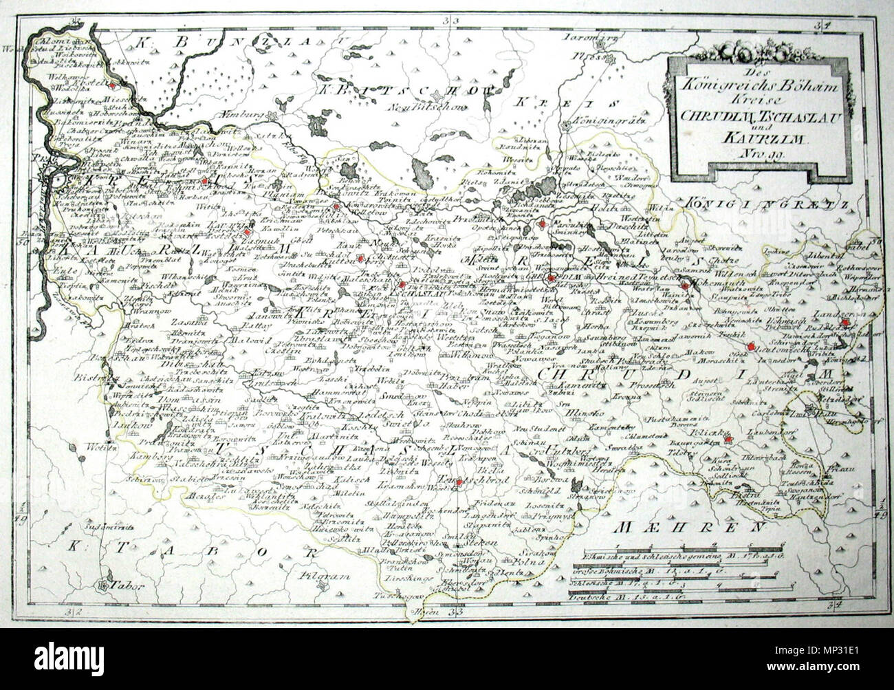 . Deutsch : Des Königreichs Böheim Kreise Chrudim, Tschaslau Kaurzim und. Nro. 99. Kolorierter Kupferstich . 1791. Johann Franz Joseph von Reilly (1766-1820) Noms alternatifs Reilly, Franz Johann Joseph von Description Éditeur et écrivain autrichien Date de naissance/Décès 18 Août 1766 6 juillet 1820 Lieu de naissance/décès Vienne Vienne 1790 - 1800 période de travail lieu de travail de contrôle de l'autorité de Vienne : Q113944 : 102371035 VIAF ISNI : 0000 0001 1839 240X RCAC : n88624007 GND : 118748017 158784243 851 WorldCat SUDOC : Site de Bohême en 1791 par Reilly 099b Banque D'Images